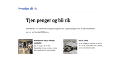 Desktop Screenshot of hvordanblirik.com